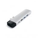 HUB Aluminium adapteur Macbook multi-ports Type-C vers 1x Ethernet, 1 x HDMI 4K, 2x USB3.0, 1 x micro SD et 1 USB Type-C