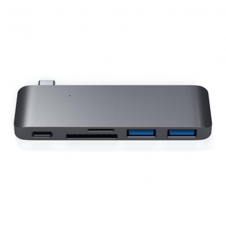 Hub Aluminium adaptateur 5-en-1 Type C vers 2 ports USB3.0, 1 port type USB C, 1 cartes SD et 1 Micro - MacBook