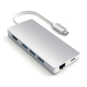 HUB Aluminium multi-ports 8-en-1 type USB-C vers HDMI 4K, Ethernet, Micro SD, SD, 3 x USB3.0 et 1 port Type USB-C