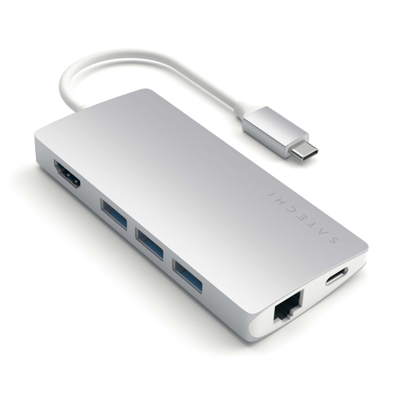 Satechi Adaptateur USB-C Multi-Ports 4K Ethernet - Argent