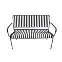 MOZAIK metal bench stackable 123 x 57 cm - Sold without cushion - Chocolate epoxy paint