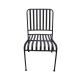 Lot de 4 chaises MOZAIK empilable en métal 57 x 45 cm sans coussin Coloris Marron effet rouille
