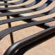 Lot de 4 chaises MOZAIK empilable en métal 57 x 45 cm sans coussin Coloris Marron effet rouille
