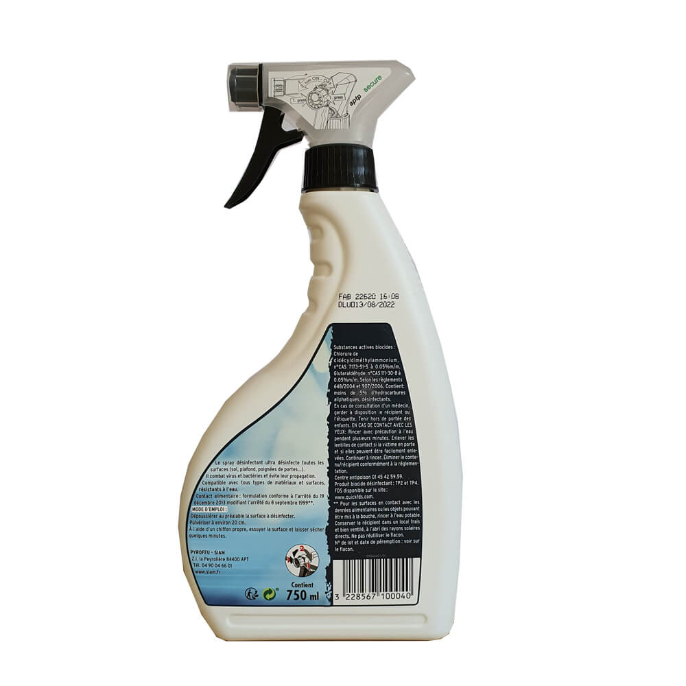 Spray désinfectant nettoyant surface alimentaire