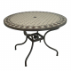 Table Ronde MOZAIK Ø 110 cm, Plateau en mosaique, Pied en metal demontable avec trou central pour parasol