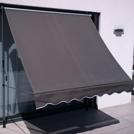 Store Banne SUVA - Auvant manuel pour terrasse 250x130 - Gris