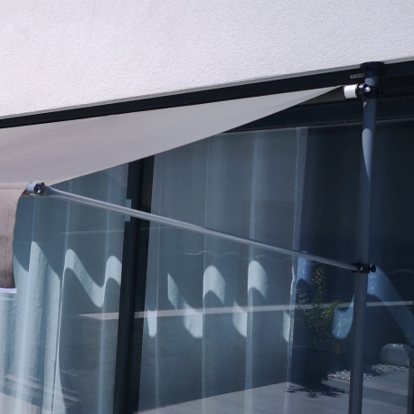 Store Banne SUVA - Auvant manuel pour terrasse 250x130 - Gris