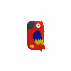 Contactless Wallet for Family Use - Red parrot Shape