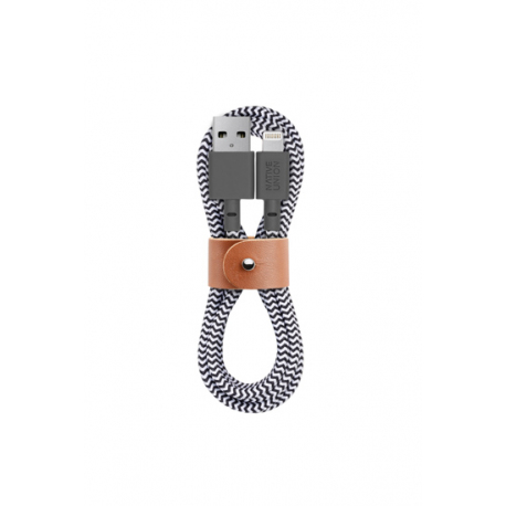 Câble avec Connecteur USB vers Lightning (1.2m) - BELT - Zébré