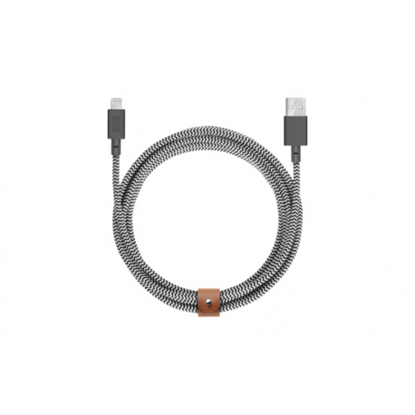 Câble avec Connecteur USB vers Lightning (3m) - BELT - Zébré