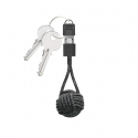 Porte-Clés Câble de Chargeur USB-A Lightning - Noir