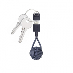 Lightning USB-A Charger Cable Keychain - Indigo