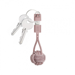 Lightning USB-A Charger Cable Keychain - Pink