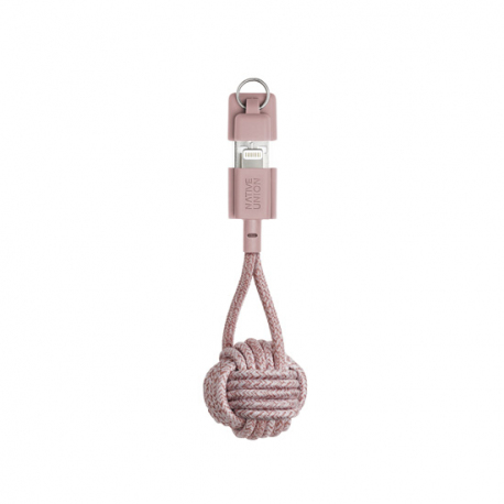 Lightning USB-A Charger Cable Keychain - Pink