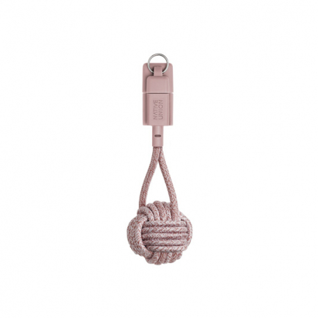 Porte-Clés Câble de Chargeur USB-A Lightning - Rose