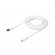 Flat Cable with USB to Lightning Connector (3m) - White