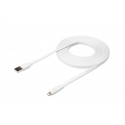 Flat Cable with USB to Lightning Connector (3m) - White