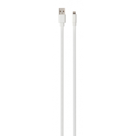 Câble Plat avec Connecteur USB vers Lightning (3m) - Blanc