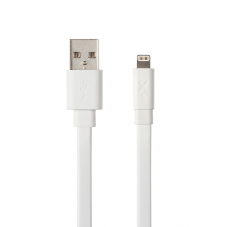 Flat Cable with USB to Lightning Connector (3m) - White