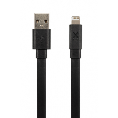 Flat Cable with USB to Lightning Connector (3m) - Black