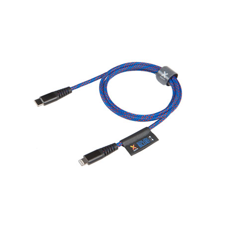 Kevlar Reinforced Cable with USB-C to Lightning Connector - Blue