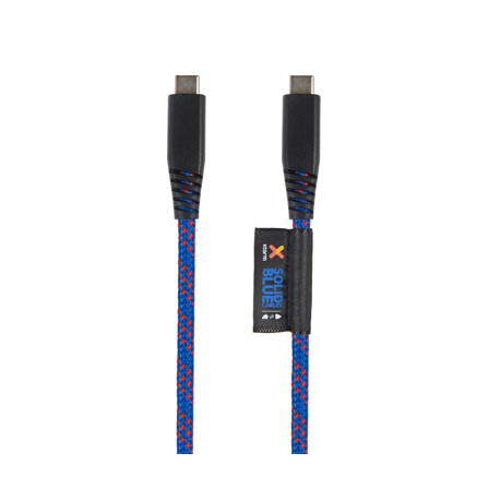 Kevlar Reinforced Cable with USB-C to USB-C Connector - Blue