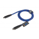 Kevlar Reinforced Cable with USB-C to USB-C Connector - Blue
