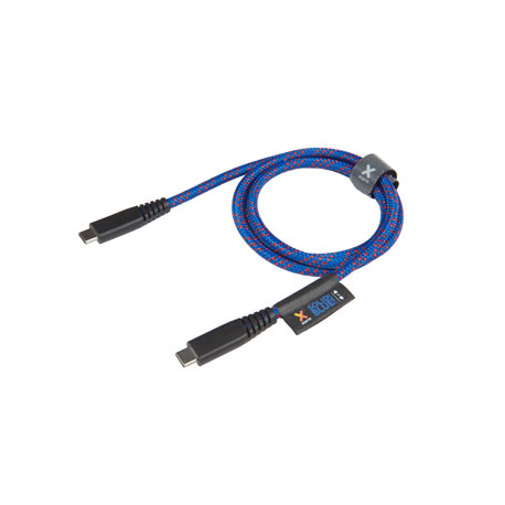 Câble Renforcé en Kevlar avec Connecteur USB-C vers USB-C - Bleu
