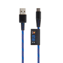 Câble Renforcé en Kevlar avec Connecteur USB vers USB-C - Bleu