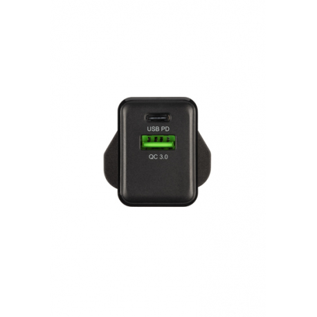 Chargeur de voyage Lightning 18W pour smartphones et tablettes - Noir