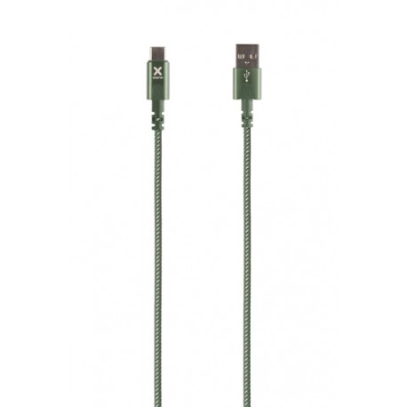 Cable with USB connector to USB-C (1m) - Green