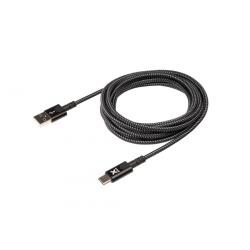 Câble avec connecteur USB vers USB-C (3m) - Noir