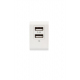 Mains charger double USB socket + 1 USB to USB-C cable