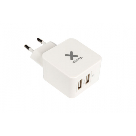 Mains charger double USB socket + 1 USB to USB-C cable