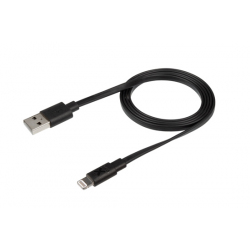 Flat Cable with USB to Lightning Connector (1m) - Black