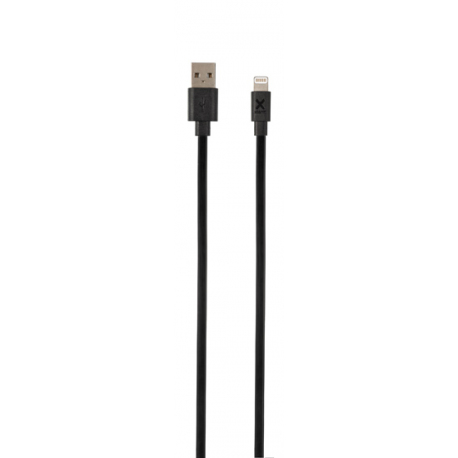 Flat Cable with USB to Lightning Connector (1m) - Black