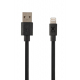 Câble Plat avec Connecteur USB vers Lightning (1m) - Noir