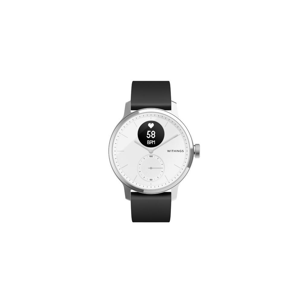 WITHINGS - Montre Connectée Hybride - ScanWatch 42mm - Blanc