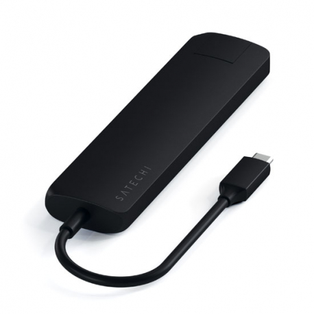 5-in-1 USB-C Slim Hub with Ethernet - Black