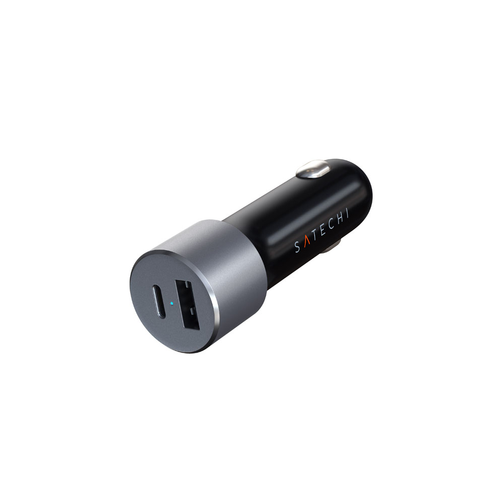 SATECHI - Prise Allume Cigare USB-C - Puissance 72W - Gris Foncé