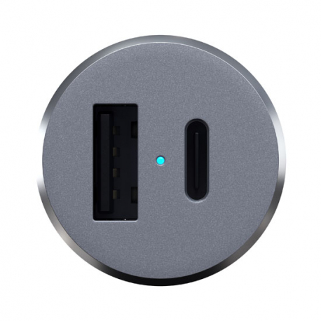 Prise Allume Cigare USB-C - Puissance 72W - Gris Foncé