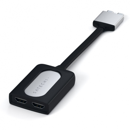 Dual USB-C HDMI Adapter - Silver