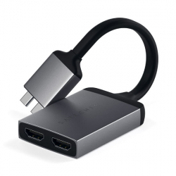 Adaptateur HDMI Double USB-C - Gris Foncé