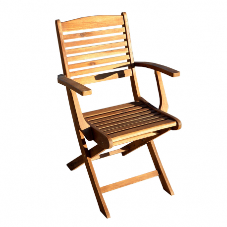 Set of 2 Folding Solid Teak Chairs 48 x 62 x 93 cm 100% FSC Teak - Grade BC Finely Sanded
