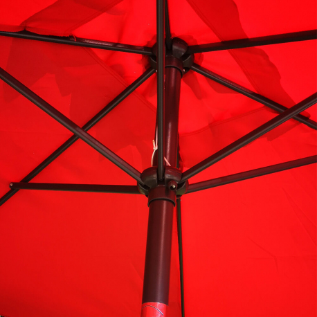 CANOPY Gray Umbrella Ø3m - Round Aluminum Mast Ø38mm - Polyester Canvas 180g anti UV with crank - 6 ribs