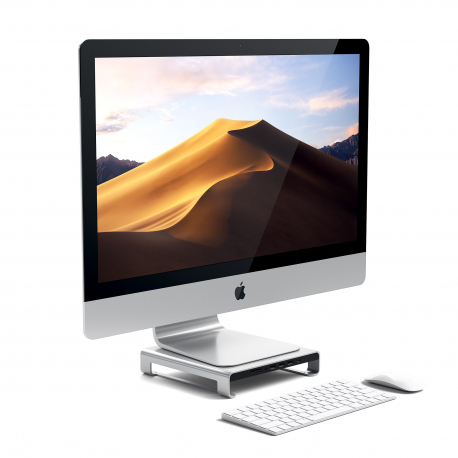 SUPPORT IMAC AVEC HUB TYPE-C ARGENT