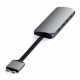 HUB MULTIMÉDIA DOUBLE USB-C GRIS SIDÉRAL