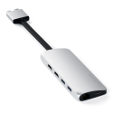 HUB MULTIMÉDIA DOUBLE USB-C ARGENT