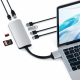 HUB MULTIMÉDIA DOUBLE USB-C ARGENT