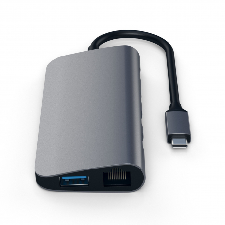 HUB MULTIMEDIA USB-C GRIS SIDÉRAL